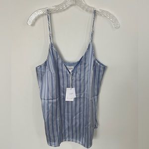 CAMI silk striped camisole - Size L NWT